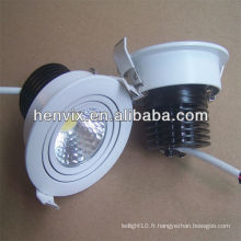 High quality 2013 vente chaude réglable 5w ronde led cob downlight